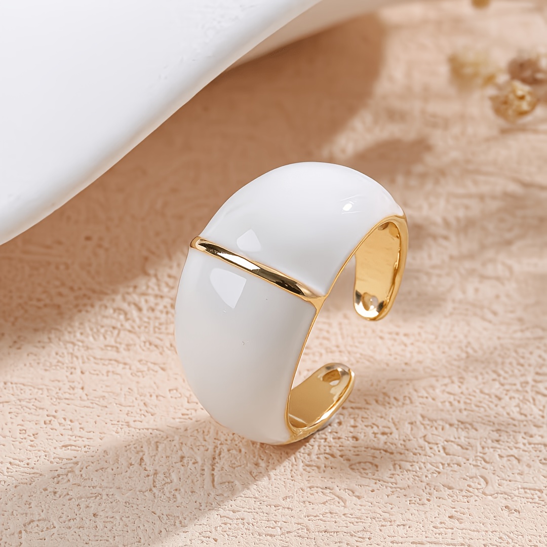 Women's French Vintage Wide Band Adjustable Open Ring